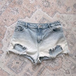 Pacsun Acid Wash Distressed Denim Short